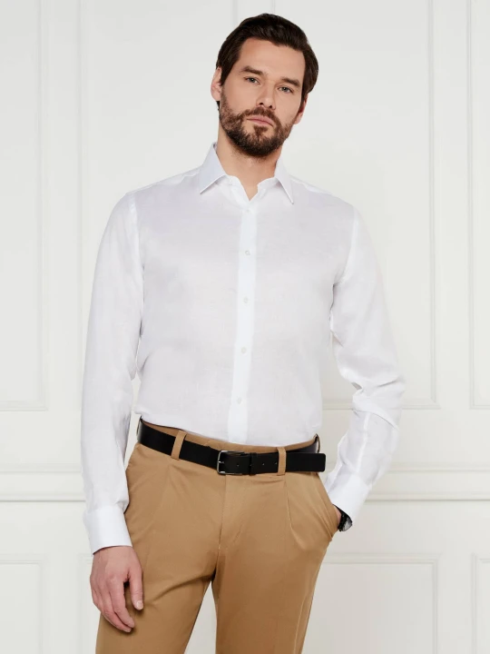 Zdjęcie produktu Karl Lagerfeld Lniana koszula | Modern fit biały