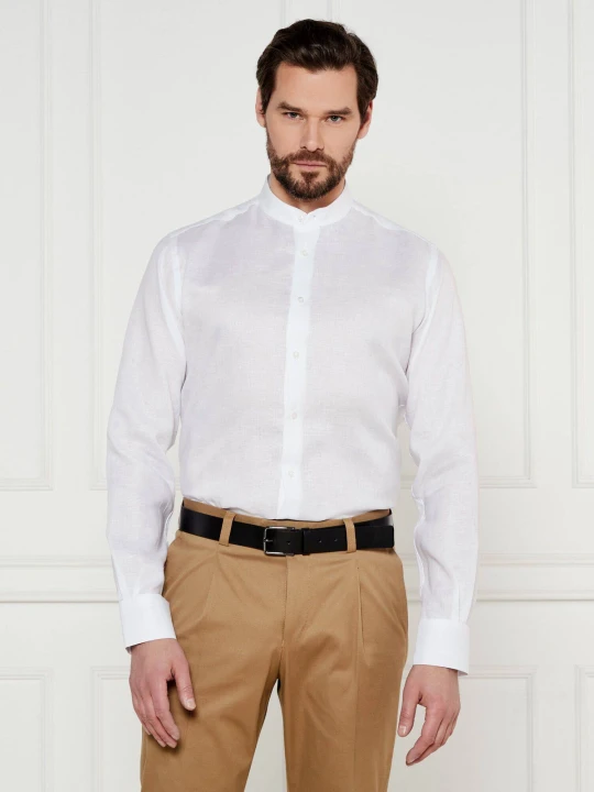 Zdjęcie produktu Karl Lagerfeld Lniana koszula | Modern fit biały