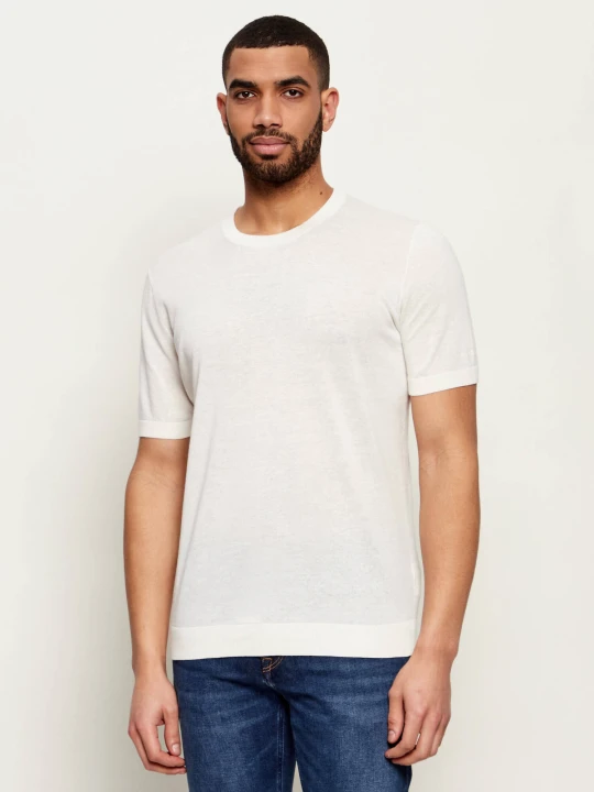 Zdjęcie produktu Karl Lagerfeld Lniany sweter | Regular Fit ecru