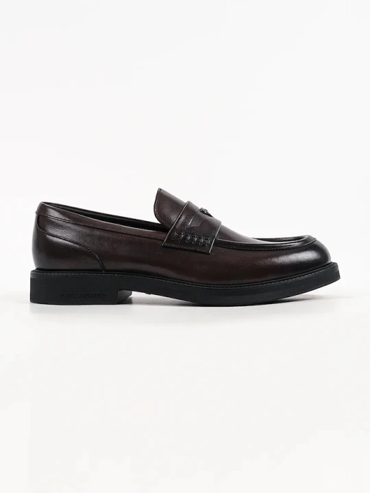 Zdjęcie produktu Karl Lagerfeld loafersy męskie skórzane Kai brązowy