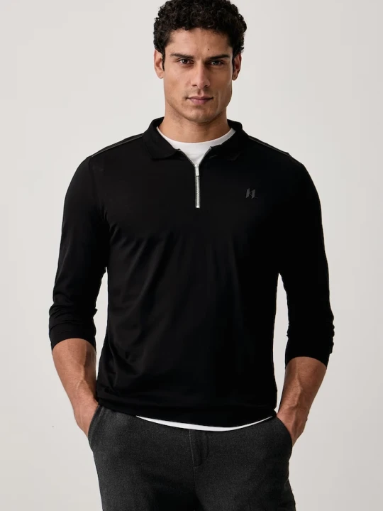 Zdjęcie produktu Karl Lagerfeld longsleeve męski bawełniany czarny