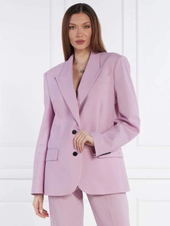 Zdjęcie produktu Karl Lagerfeld Marynarka kim''s edit tailored | Loose fit | z dodatkiem wełny różowy