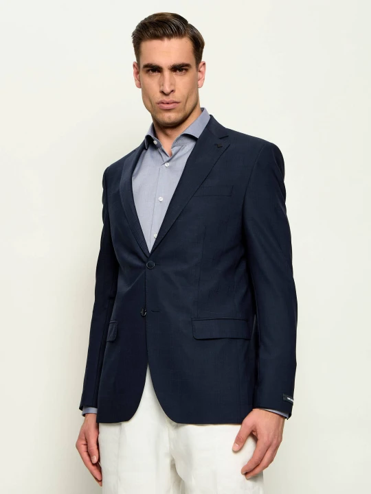 Zdjęcie produktu Karl Lagerfeld Marynarka | Modern fit | z dodatkiem wełny granatowy