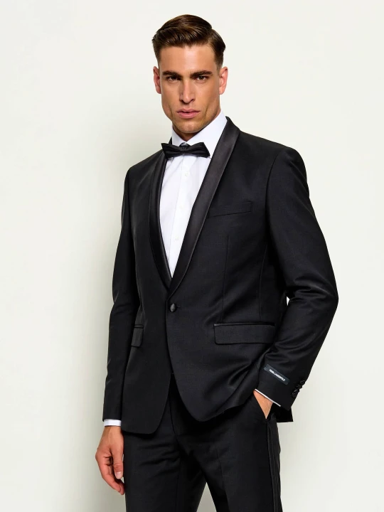 Zdjęcie produktu Karl Lagerfeld Marynarka | Regular Fit | z dodatkiem wełny czarny