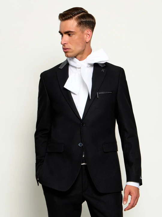 Zdjęcie produktu Karl Lagerfeld Marynarka | Slim Fit | z dodatkiem wełny czarny