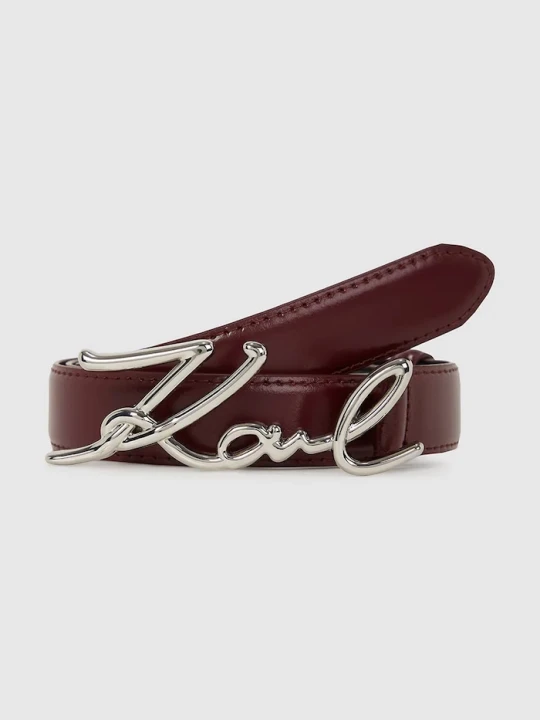 Zdjęcie produktu Karl Lagerfeld pasek damski skórzany K/SIGNATURE brązowy