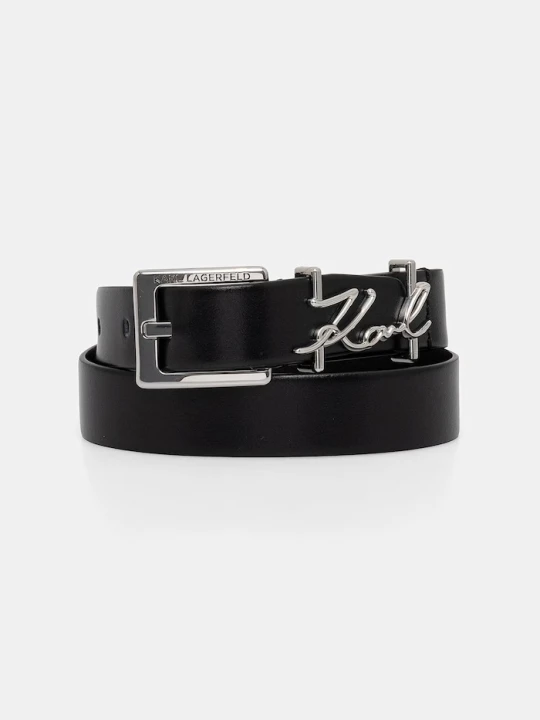 Zdjęcie produktu Karl Lagerfeld pasek damski skórzany K / SIGNATURE czarny