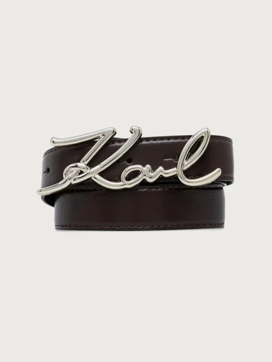 Zdjęcie produktu Karl Lagerfeld pasek damski skórzany K / SIGNATURE brązowy