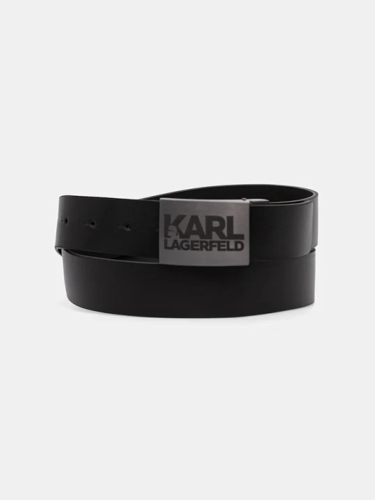 Zdjęcie produktu Karl Lagerfeld pasek męski skórzany czarny