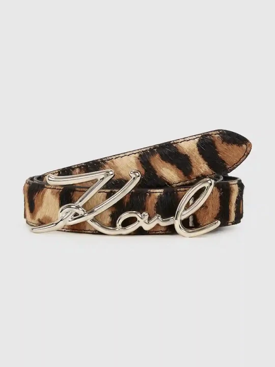 Zdjęcie produktu Karl Lagerfeld pasek skórzany K/SIGNATURE brązowy