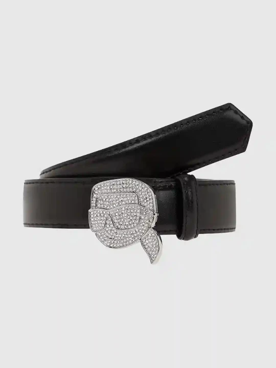 Zdjęcie produktu Karl Lagerfeld pasek damski skórzany czarny