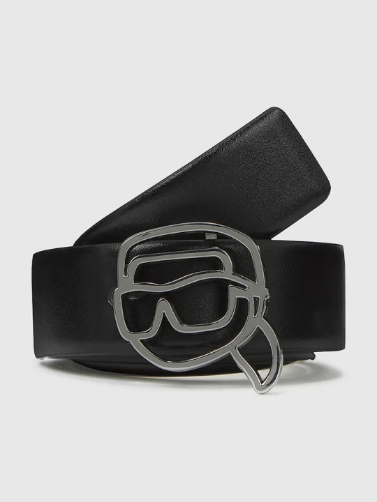 Zdjęcie produktu Karl Lagerfeld pasek skórzany dwustronny IKON beżowy