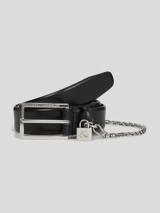 Zdjęcie produktu Karl Lagerfeld pasek skórzany K / AUTOGRAPH czarny