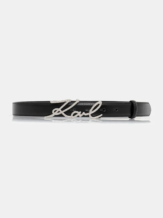 Zdjęcie produktu Karl Lagerfeld pasek skórzany K / SIGNATURE czarny