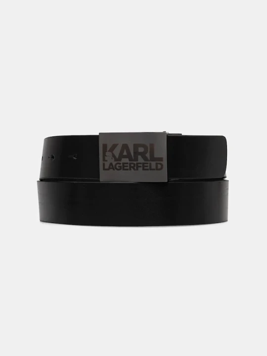Zdjęcie produktu Karl Lagerfeld pasek skórzany czarny