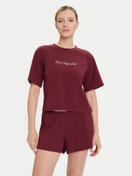 Zdjęcie produktu KARL LAGERFELD Piżama A4W45012 Bordowy Regular Fit