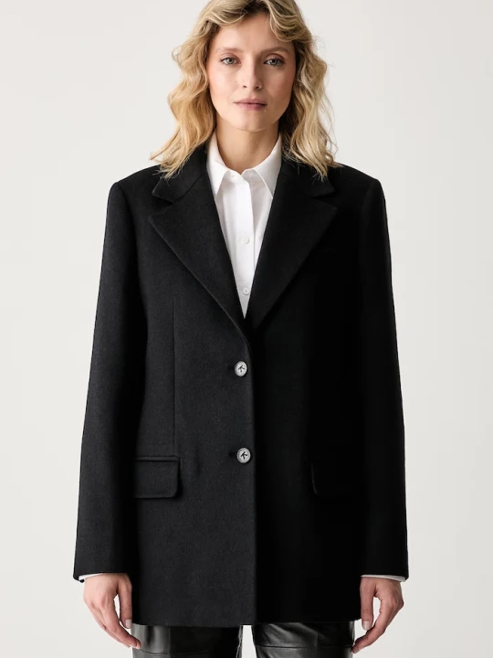 Zdjęcie produktu Karl Lagerfeld płaszcz damski z wełną czarny