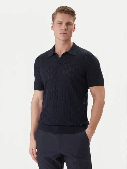 Zdjęcie produktu KARL LAGERFELD Polo 655005 562301 Granatowy Slim Fit