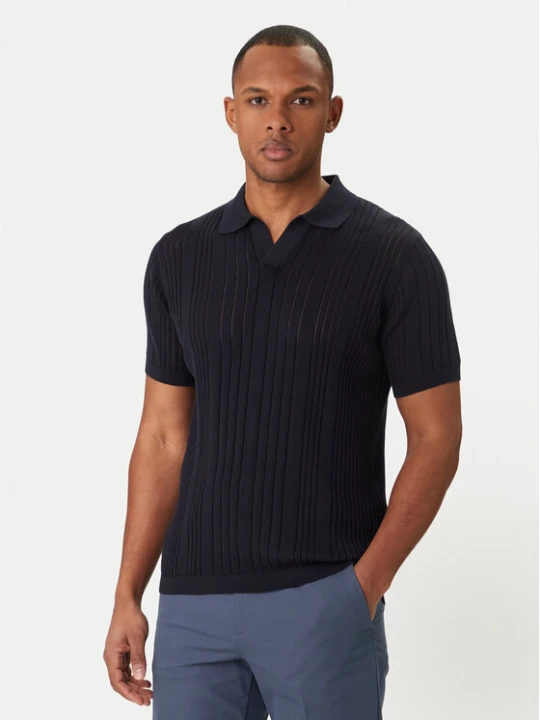 Zdjęcie produktu KARL LAGERFELD Polo 655016 562304 Granatowy Regular Fit