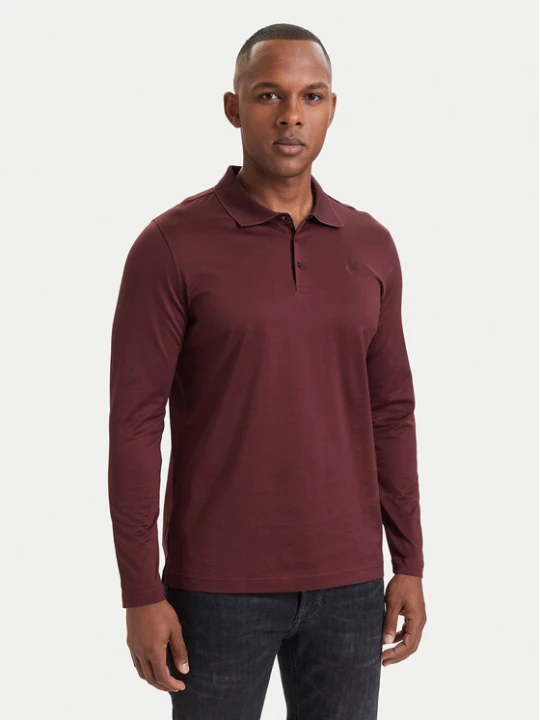 Zdjęcie produktu KARL LAGERFELD Polo 745000 564200 Bordowy Regular Fit
