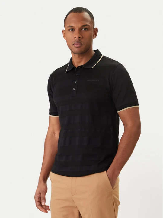 Zdjęcie produktu KARL LAGERFELD Polo 745006 562201 Czarny Regular Fit