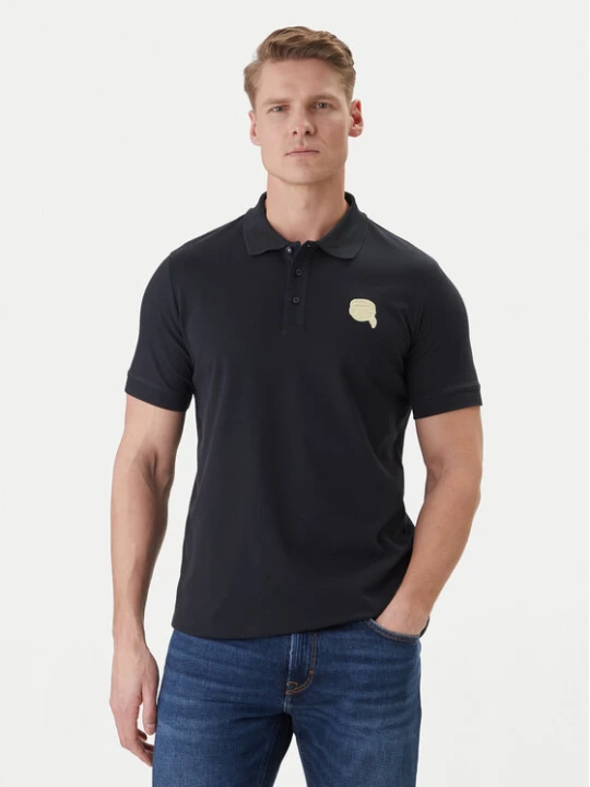 Zdjęcie produktu KARL LAGERFELD Polo 745015 562231 Granatowy Regular Fit