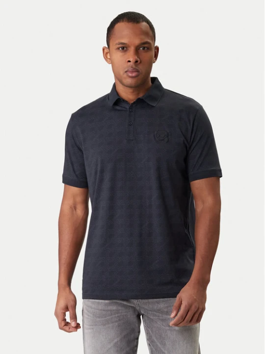 Zdjęcie produktu KARL LAGERFELD Polo 745071 561251 Granatowy Regular Fit