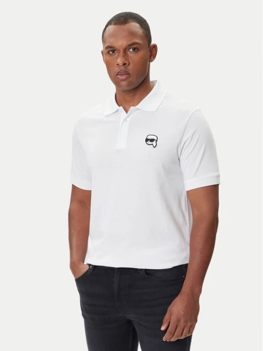 Zdjęcie produktu KARL LAGERFELD Polo 745710 500224 Biały Regular Fit