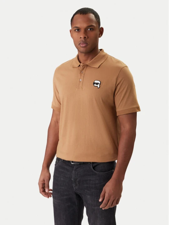 Zdjęcie produktu KARL LAGERFELD Polo 745710 561224 Beżowy Regular Fit