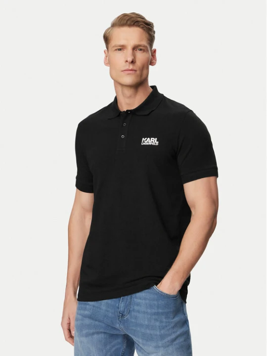 Zdjęcie produktu KARL LAGERFELD Polo 745780 500235 Czarny Regular Fit