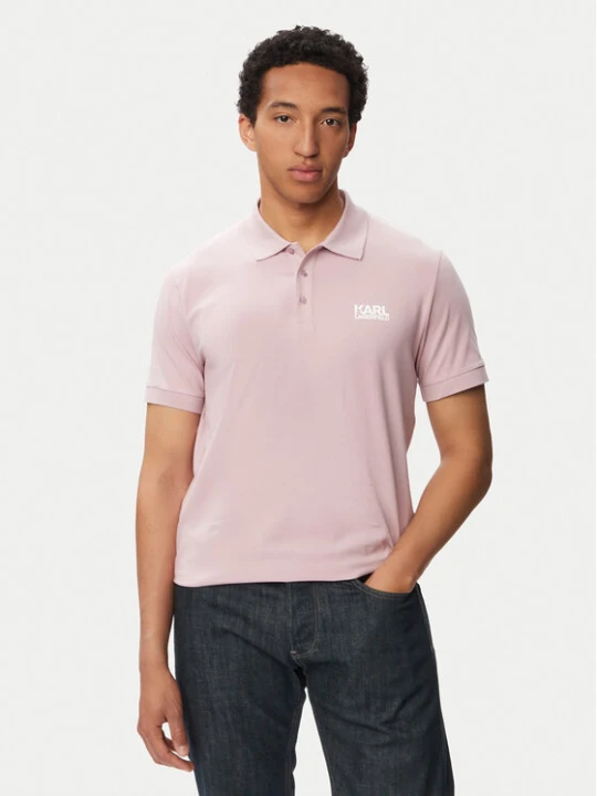 Zdjęcie produktu KARL LAGERFELD Polo 745780 563235 Różowy Regular Fit