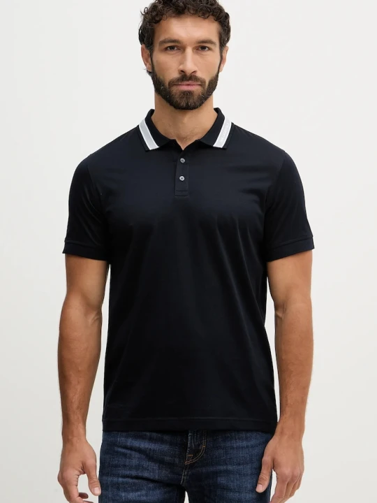 Zdjęcie produktu Karl Lagerfeld polo bawełniane granatowy