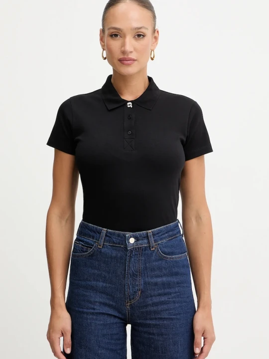 Zdjęcie produktu Karl Lagerfeld polo bawełniane IKON czarny