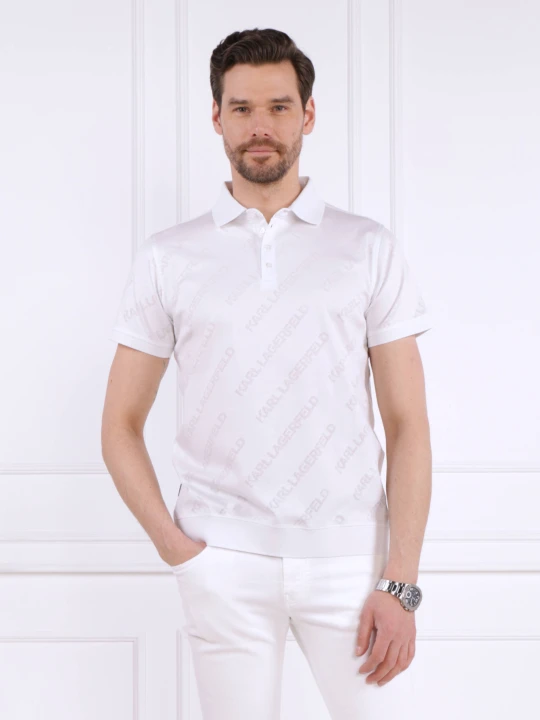 Zdjęcie produktu Karl Lagerfeld Polo Coreol | Regular Fit biały