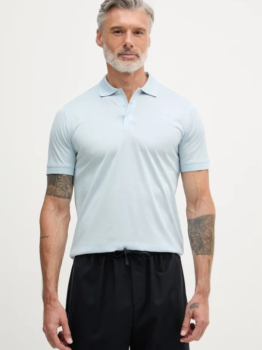 Zdjęcie produktu Karl Lagerfeld polo męskie bawełniane niebieski