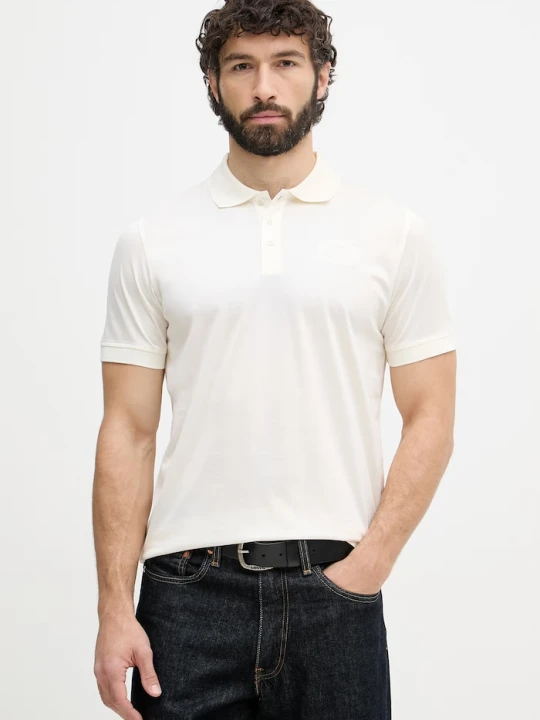 Zdjęcie produktu Karl Lagerfeld polo męskie bawełniane beżowy