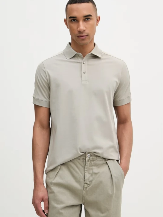 Zdjęcie produktu Karl Lagerfeld polo męskie z bawełną zielony