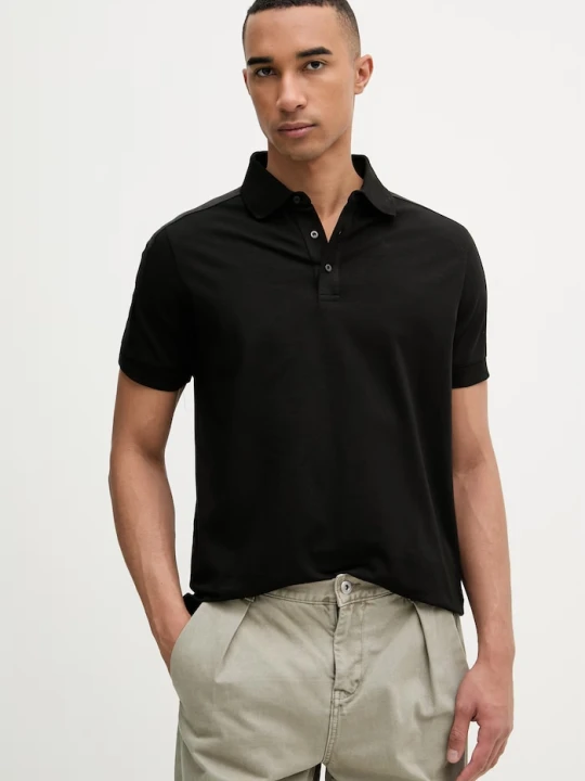 Zdjęcie produktu Karl Lagerfeld polo męskie z bawełną czarny