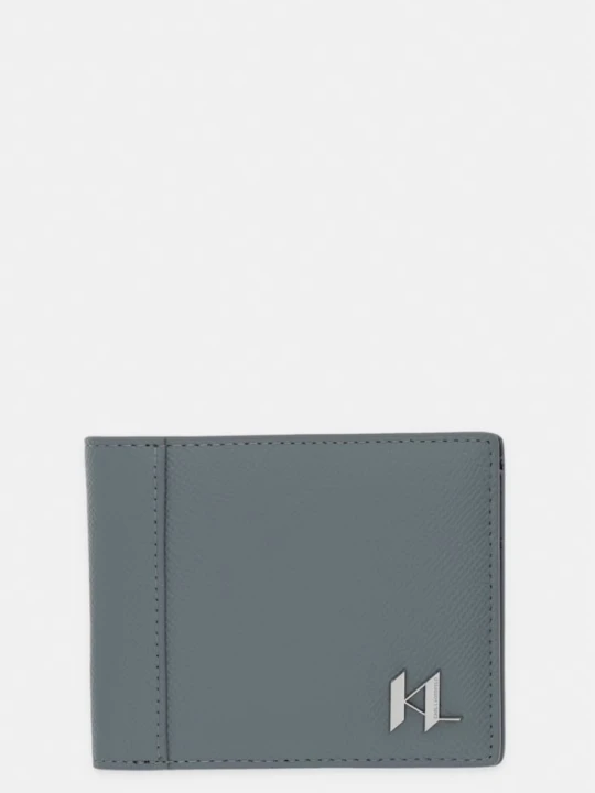 Zdjęcie produktu Karl Lagerfeld portfel męski skórzany K/MONOGRAM szary