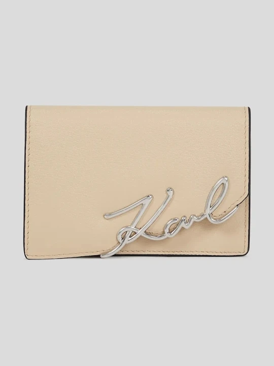Zdjęcie produktu Karl Lagerfeld portfel skórzany K/SIGNATURE beżowy