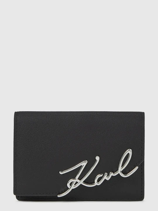 Zdjęcie produktu Karl Lagerfeld portfel skórzany K/SIGNATURE czarny