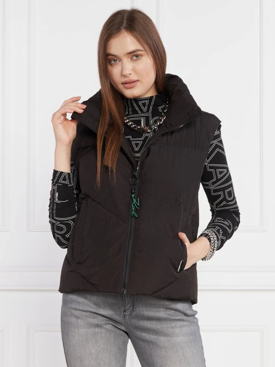Zdjęcie produktu Karl Lagerfeld Puchowy bezrękawnik | Regular Fit czarny