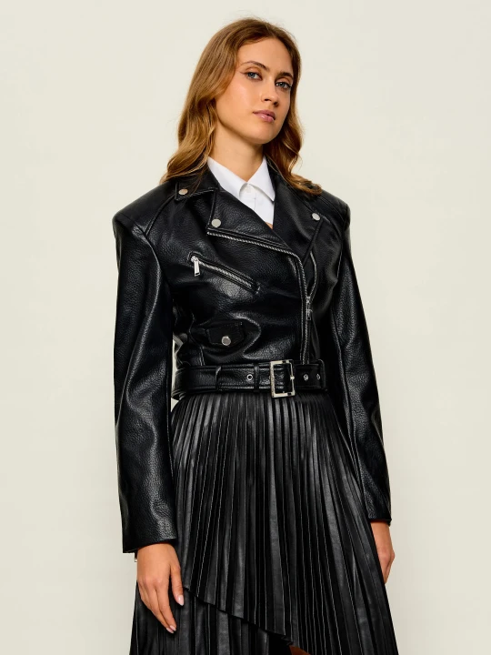 Zdjęcie produktu Karl Lagerfeld Ramoneska Biker | Cropped Fit czarny