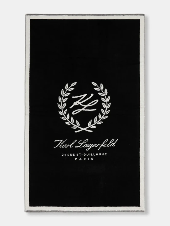 Zdjęcie produktu Karl Lagerfeld duży ręcznik bawełniany K / HOTEL 90 x 150 cm czarny