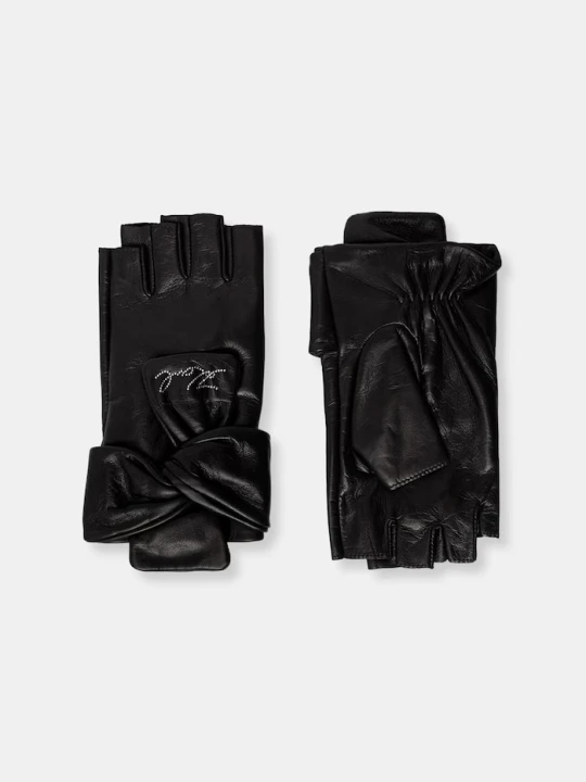 Zdjęcie produktu Karl Lagerfeld rękawiczki damskie skórzane K/SIGNATURE czarny