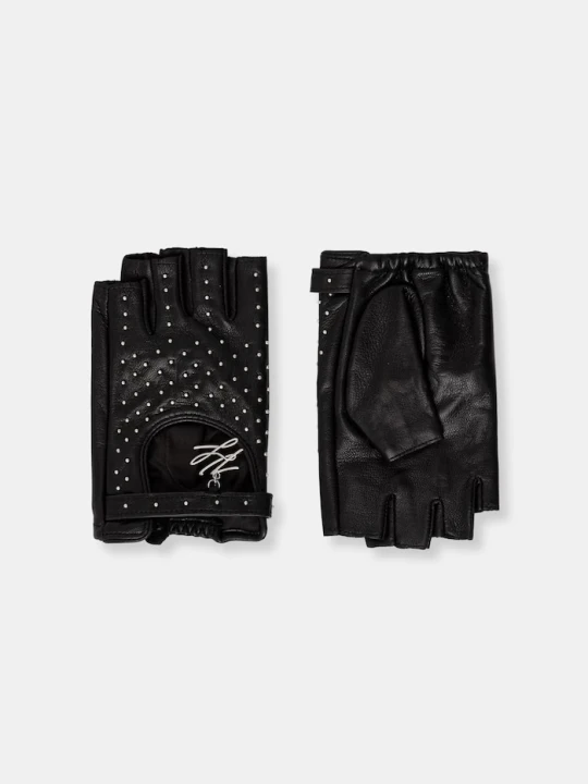 Zdjęcie produktu Karl Lagerfeld rękawiczki samochodowe damskie skórzane K/AUTOGRAPH czarny