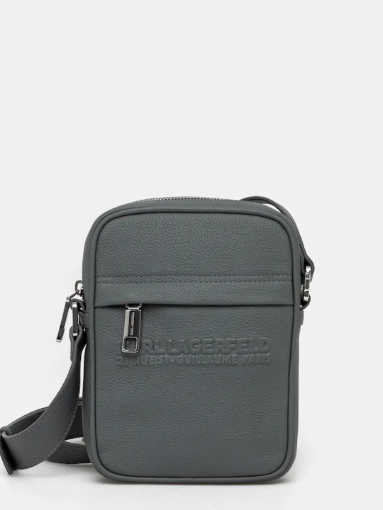 Zdjęcie produktu Karl Lagerfeld saszetka skórzana szary