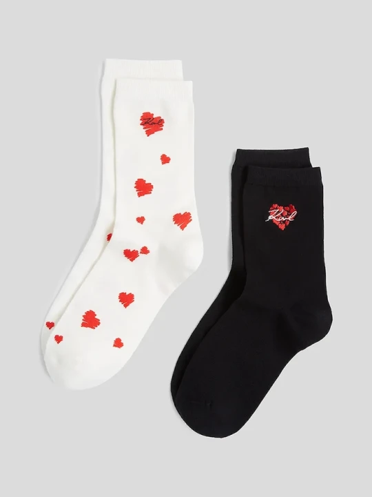 Zdjęcie produktu Karl Lagerfeld skarpetki 2-pack K/HEART beżowy