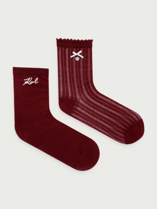 Zdjęcie produktu Karl Lagerfeld skarpety damskie bordowy