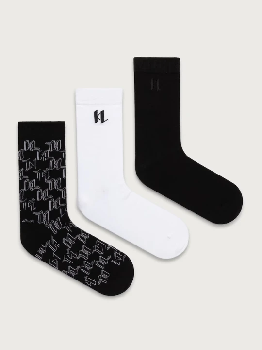 Zdjęcie produktu Karl Lagerfeld skarpety męskie z bawełną 3-pack biały
